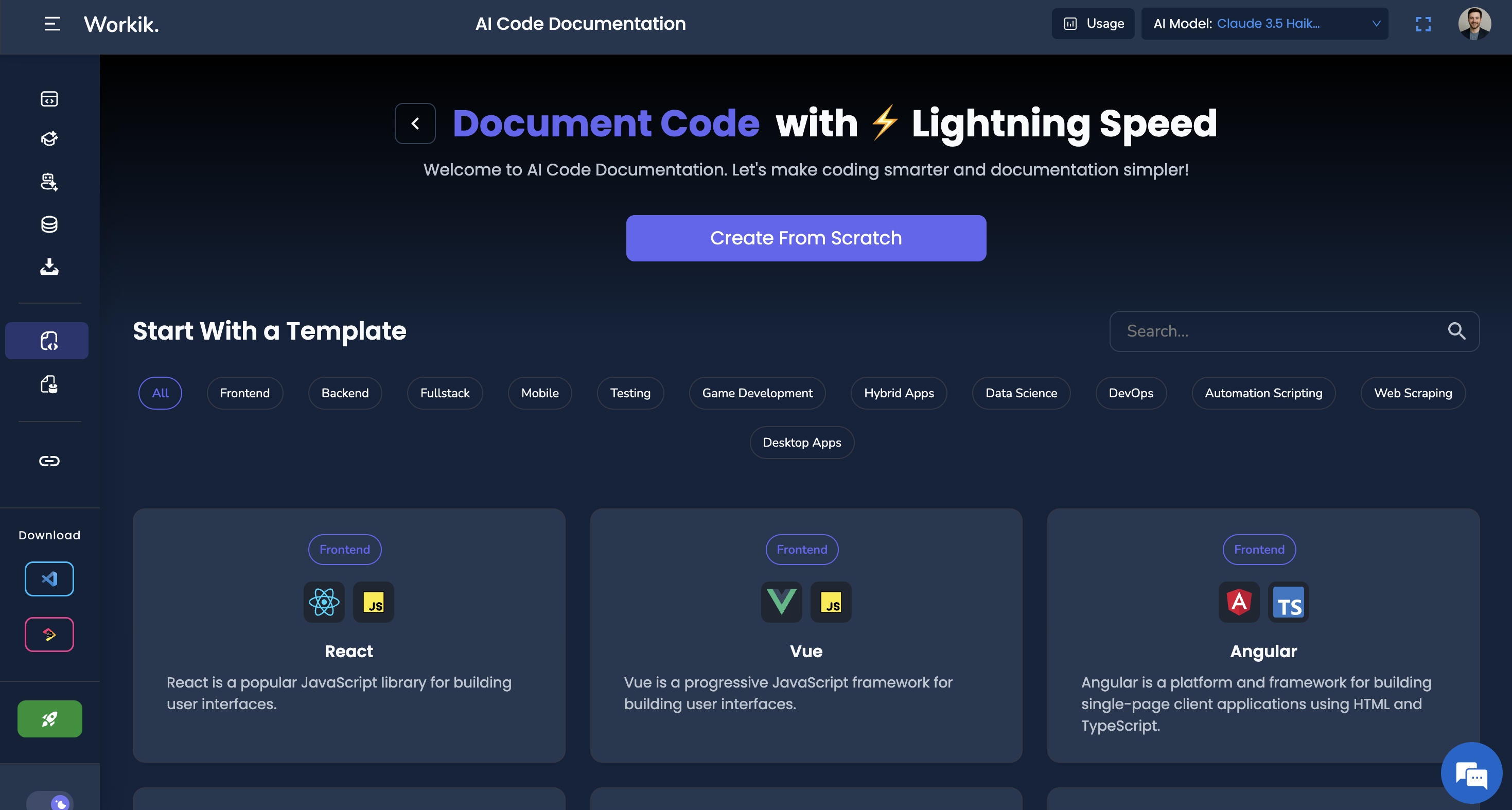 AI Code snippet generation